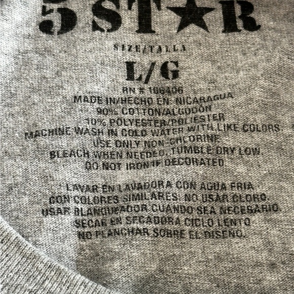 5 STAR MEN’S US OF AMERICA IN GOD WE TRUST GRAPHIC SHORT SLEEVE T-SHIRT SZ L - Picture 5 of 10